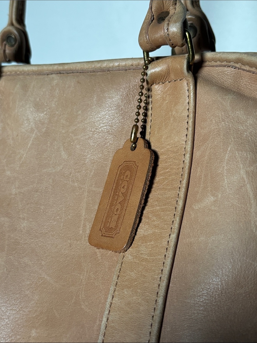 Vintage 1980’s Coach British Tan Brown Leather Hobo 💼 Collector Item - Picture 3 of 16